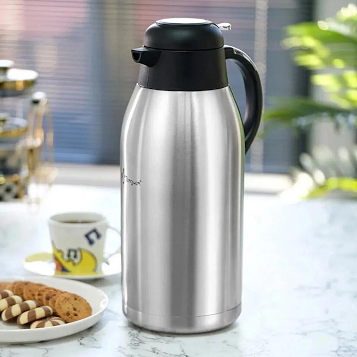 Penguen 2.5 Litre Çift Katlı Çelik Termos Çay Termosu 1250XS