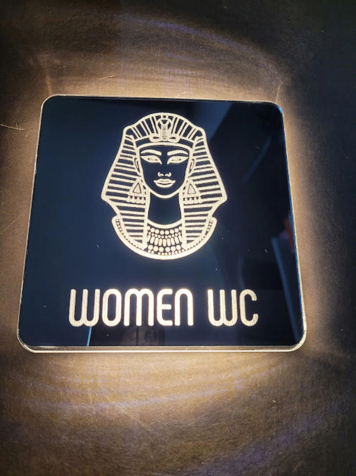 Smoked Mirror Antik Serisi Işıklı Wc Yönlendirme Levha Seti