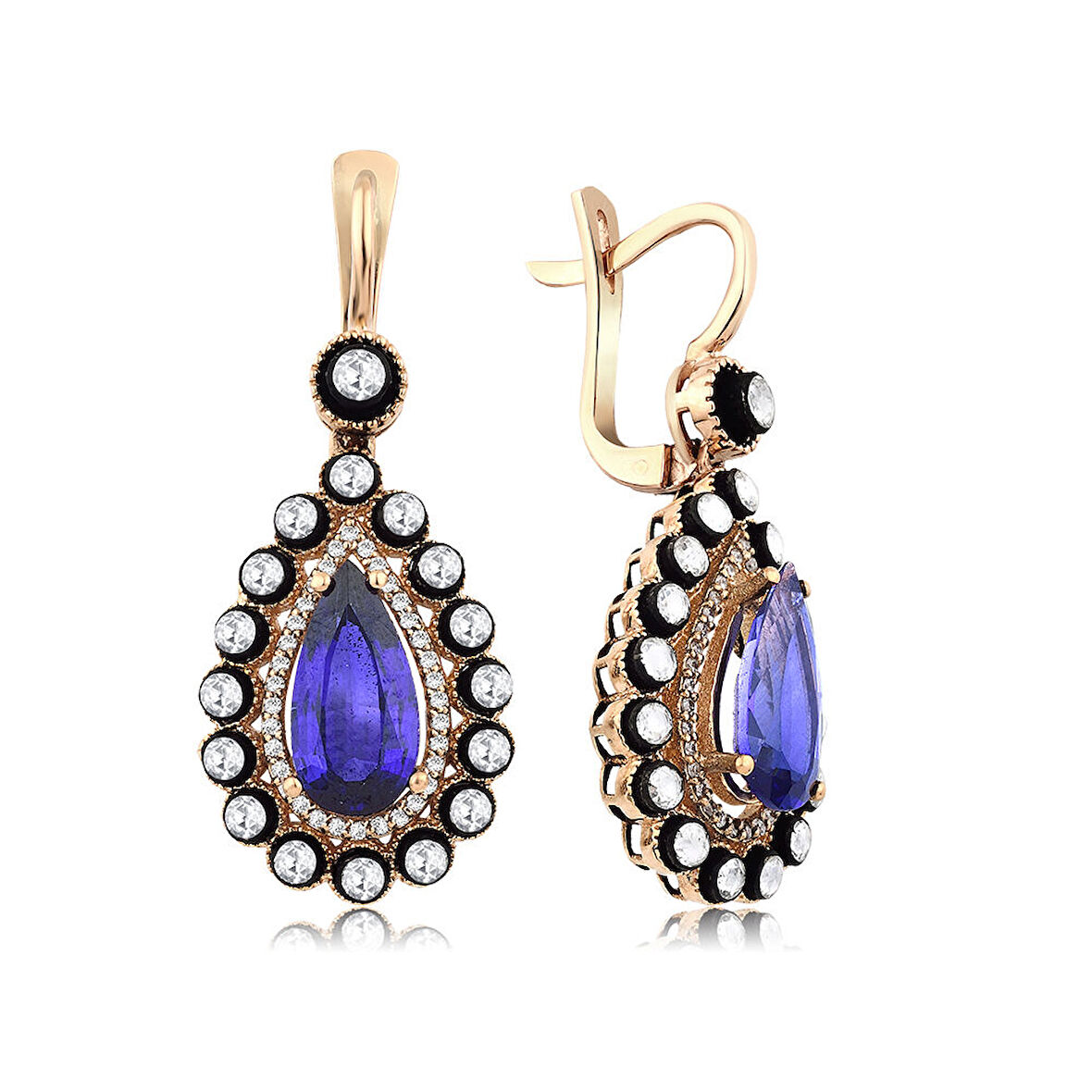 5.45 Karat Elmas Safir Küpe