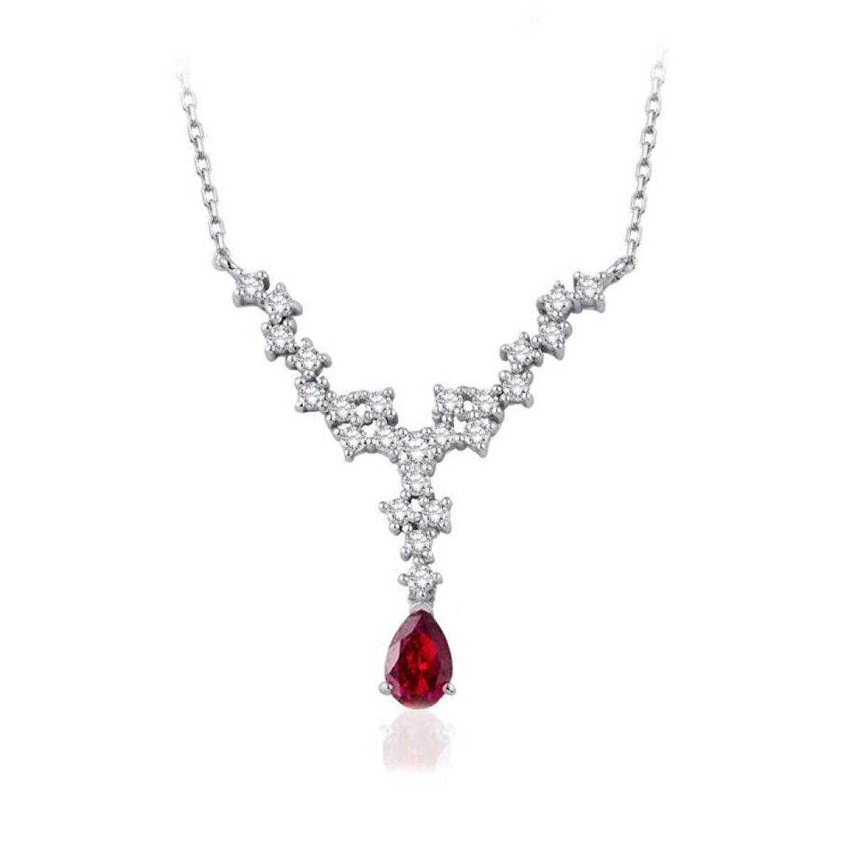1.05 Karat Pırlanta Yakut Kolye