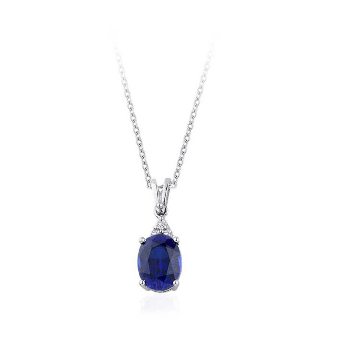 3.69 Karat Pırlanta Safir Kolye