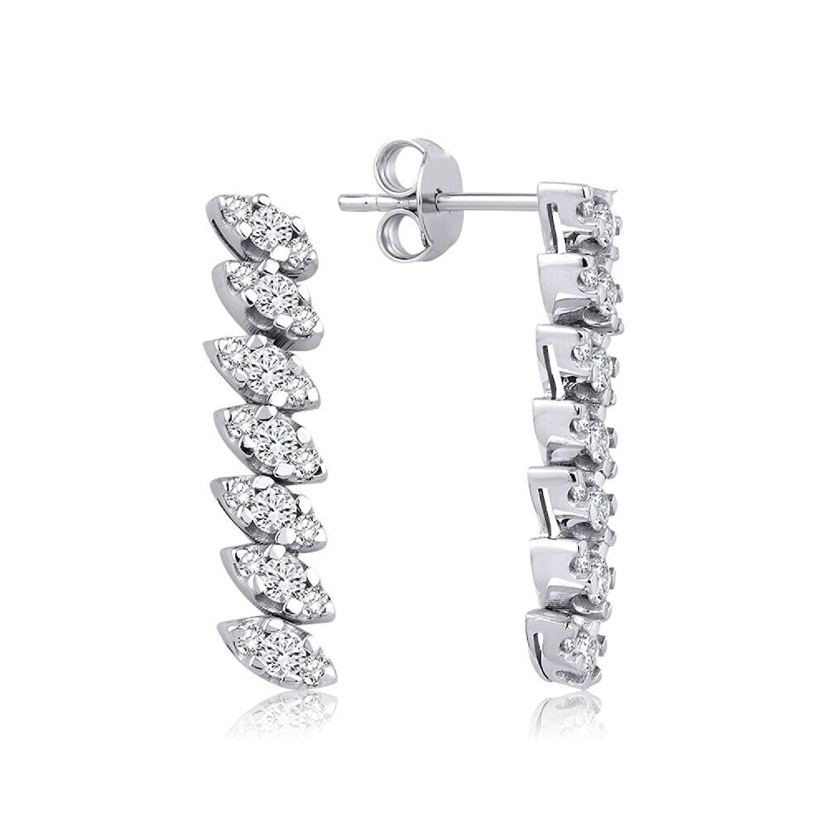 0.50 Karat Pırlanta Aurora Küpe