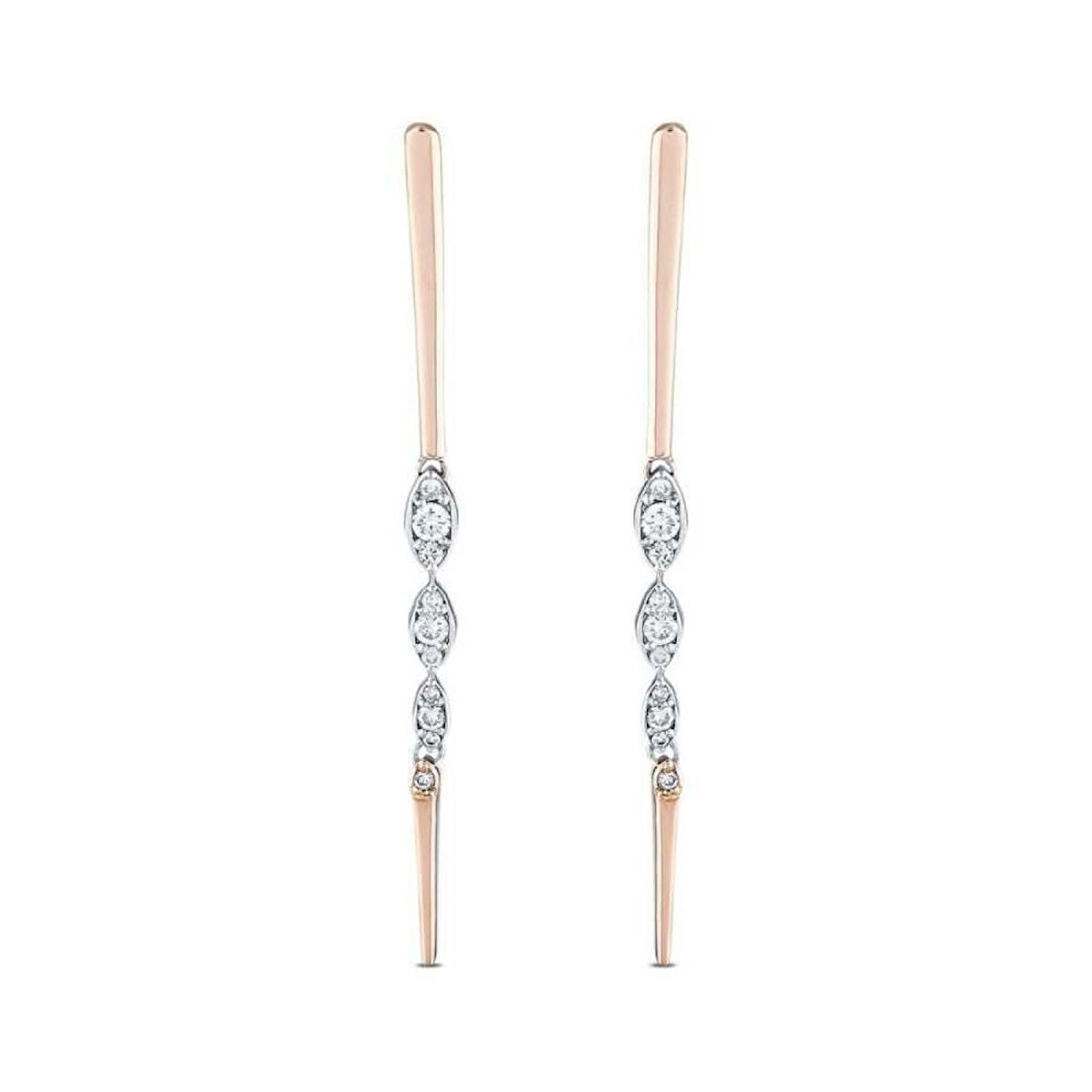 0.27 Karat Pırlanta Sallantılı Küpe