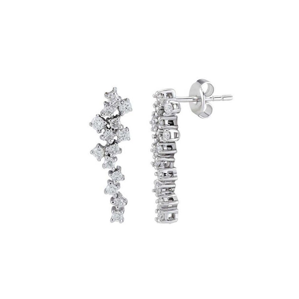 0.67 Karat Pırlanta Sallantılı Küpe