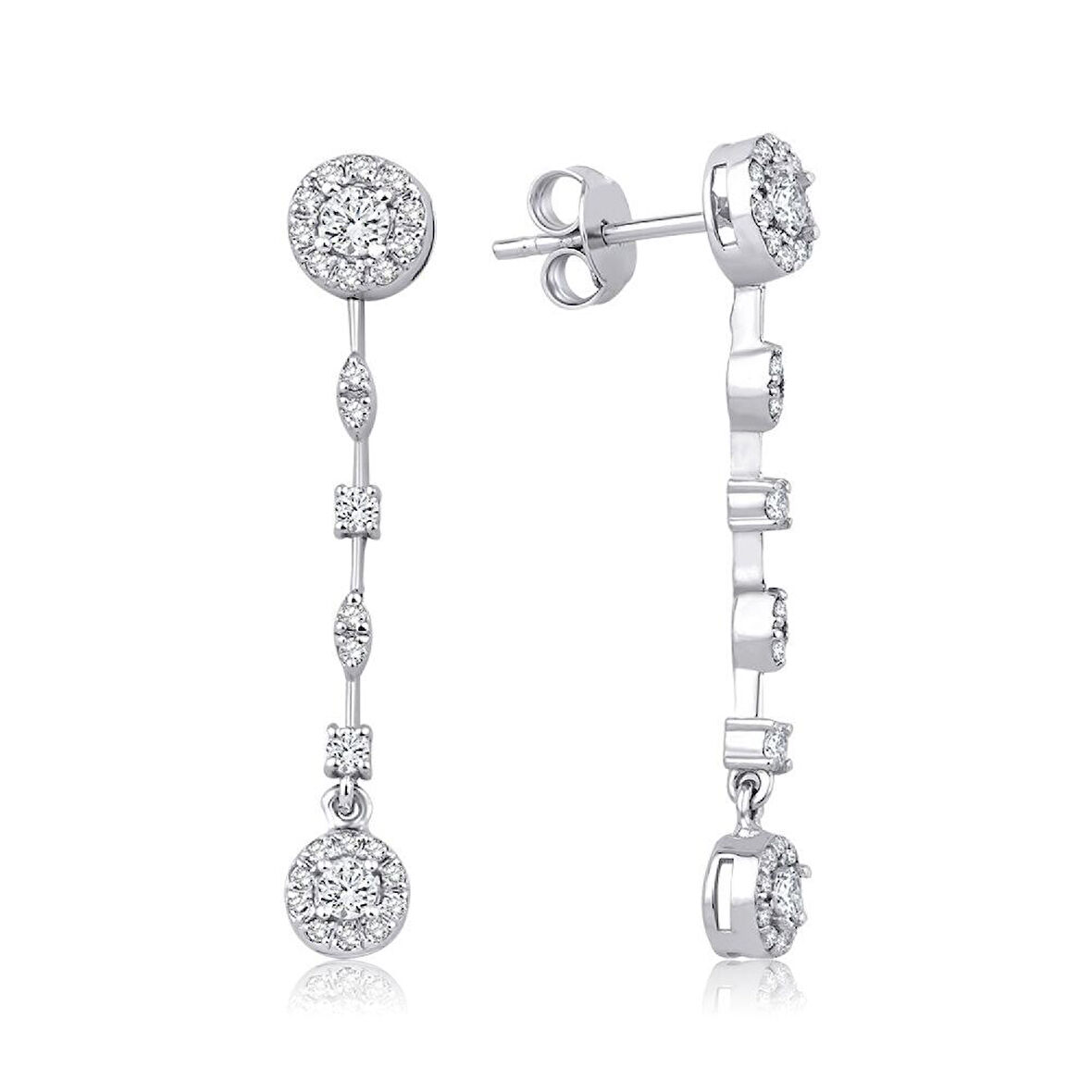 0.90 Karat Pırlanta Trend Küpe