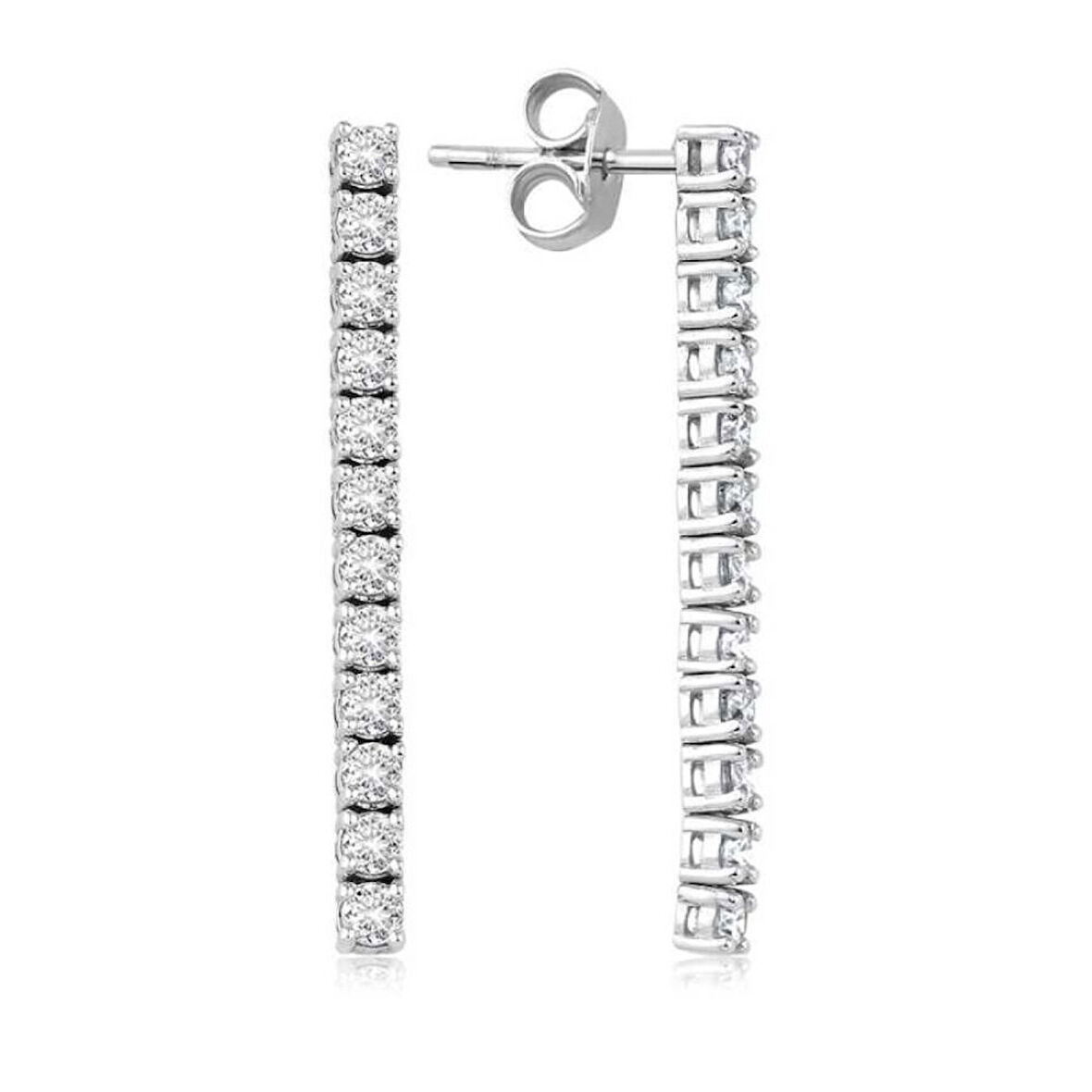 0.54 Karat Pırlanta Su Yolu Küpe