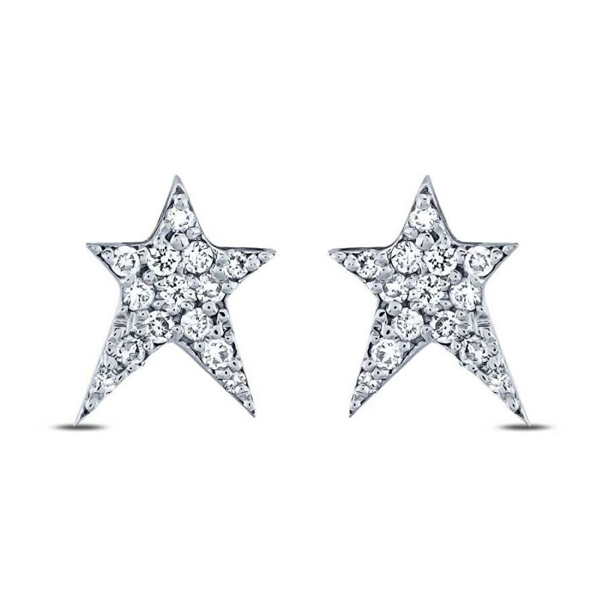 0.16 Karat Pırlanta Yıldız Küpe