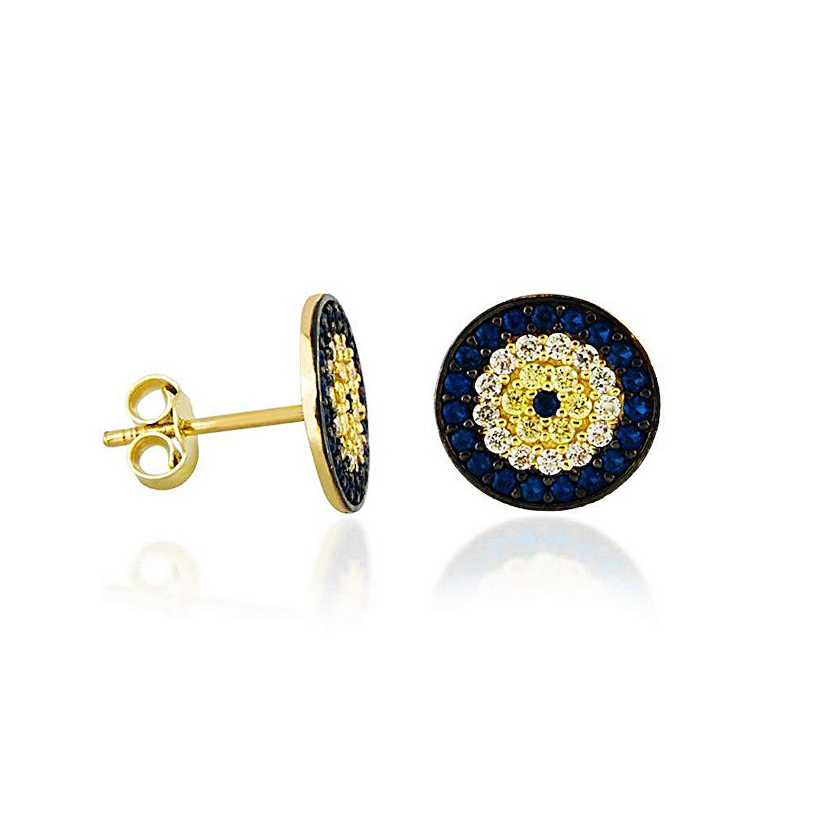 Sosyete Altın Çivi Küpe 14K Gold