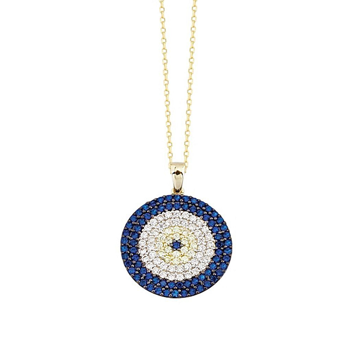 Nazar Boncuk Altın Kolye Sosyete 14K Gold 2,0 cm