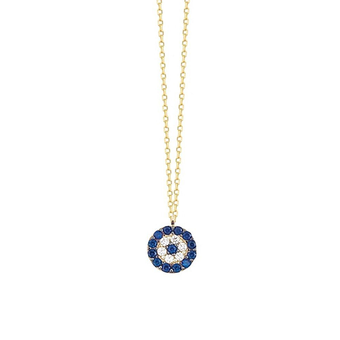 Nazar Boncuk Altın Kolye Sosyete 14K Gold 1,0 cm