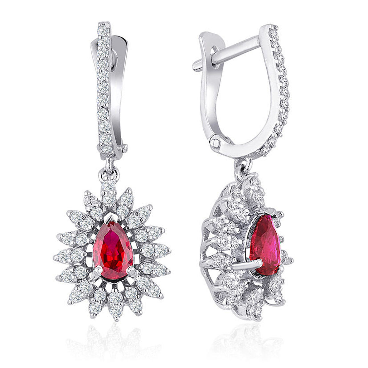 1.67 ct. Pırlanta Yakut Küpe