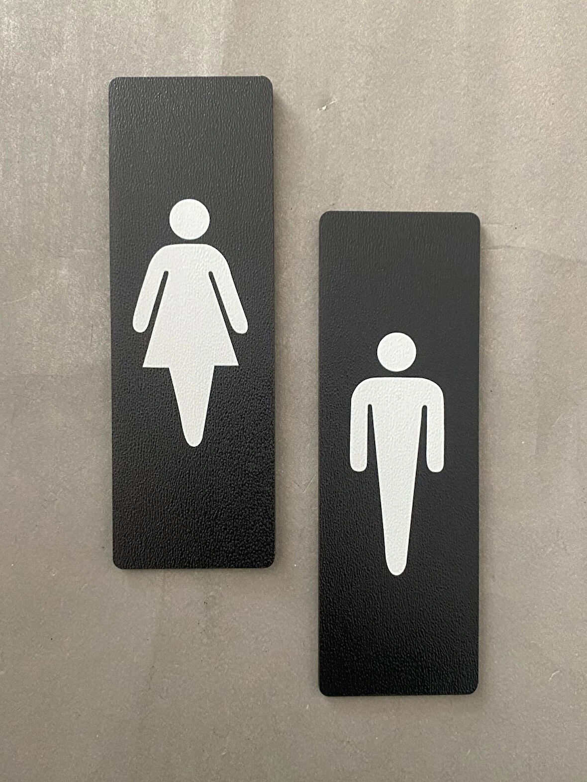 Siyah Mdf Serisi Wc Kadın&Erkek Set Yönlendirme Levhası