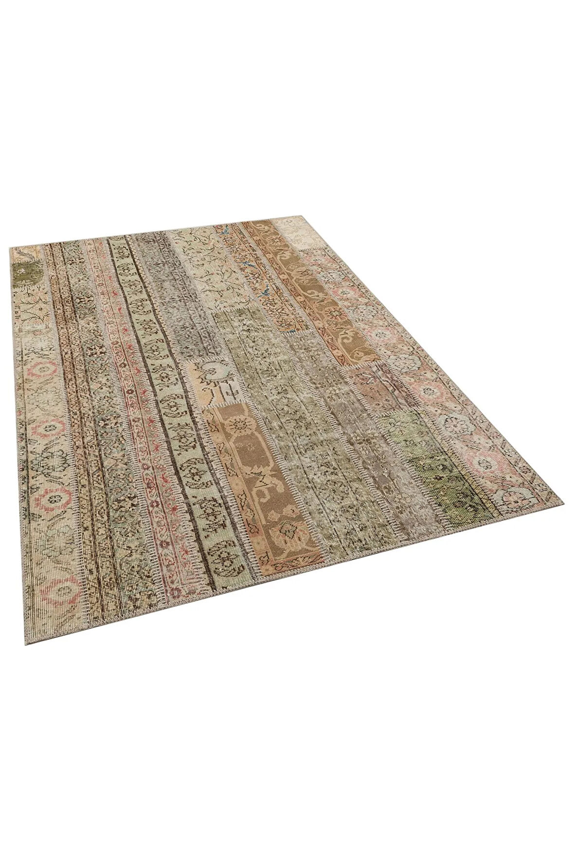 Özel Patchwork El Dokuma Eskitme Halı 160 X 230 Cm 6025
