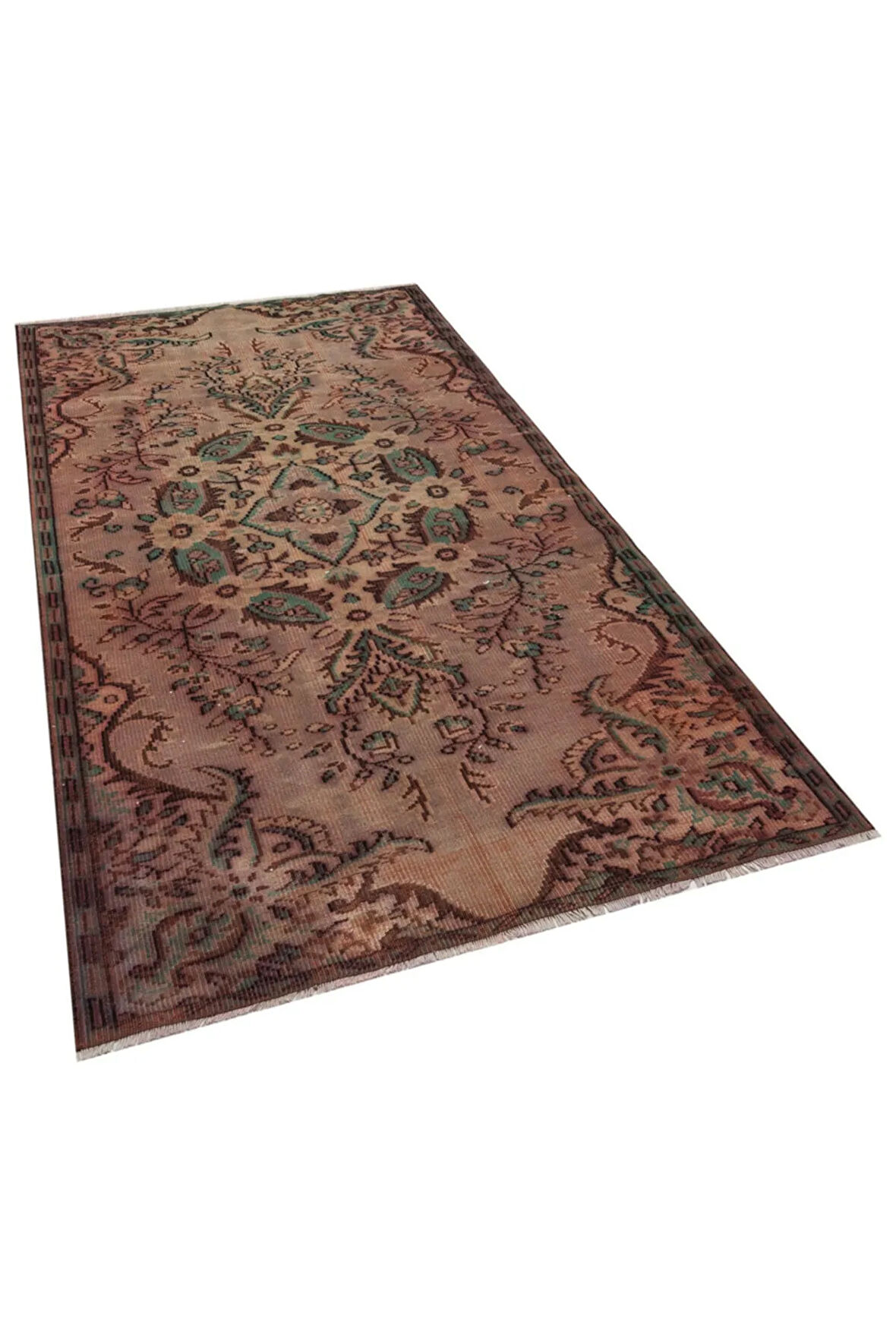 Eşsiz Güzelliğe Sahip Vintage El Dokuma Halı 139 X 258 Cm 8356