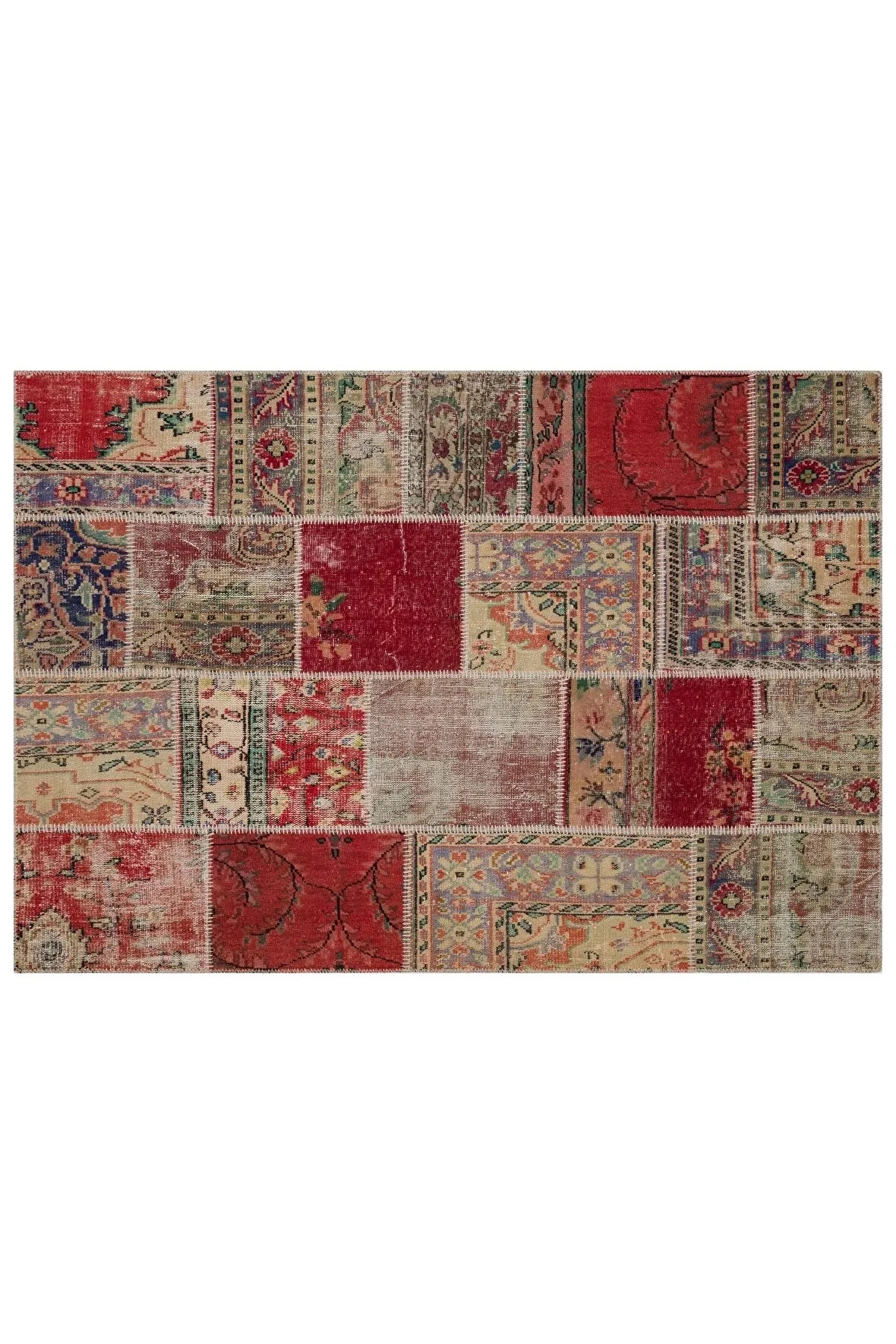 Eşsiz Güzelliğe Sahip Patchwork El Dokuma Halı