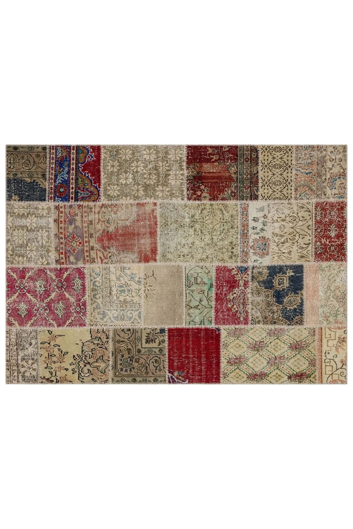 Eşsiz Güzelliğe Sahip Patchwork Halı 160 X 230 Cm 6277