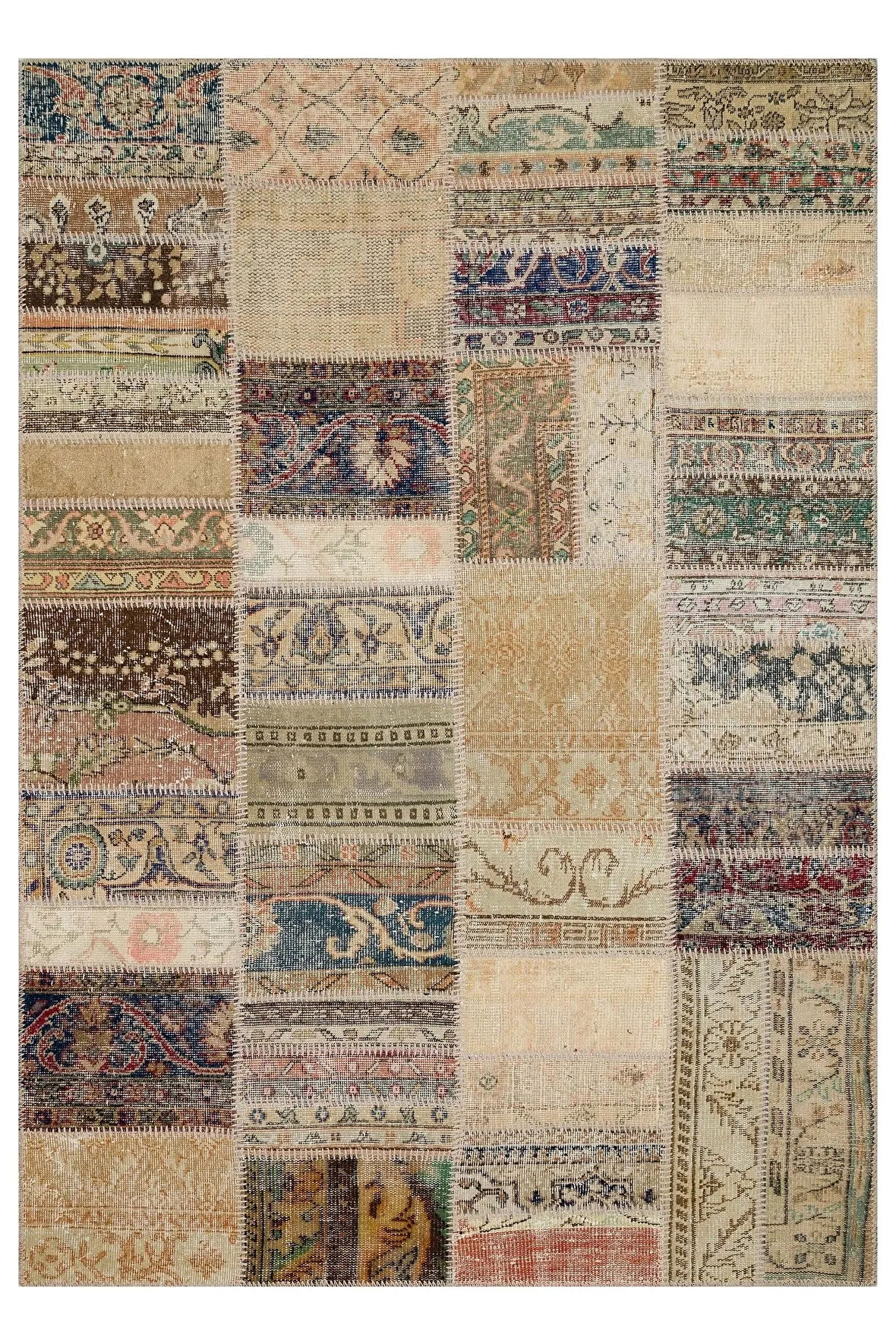 Her Bir Detayı Özenle Hazırlanan Patchwork Halı 160x230 Cm - 6305