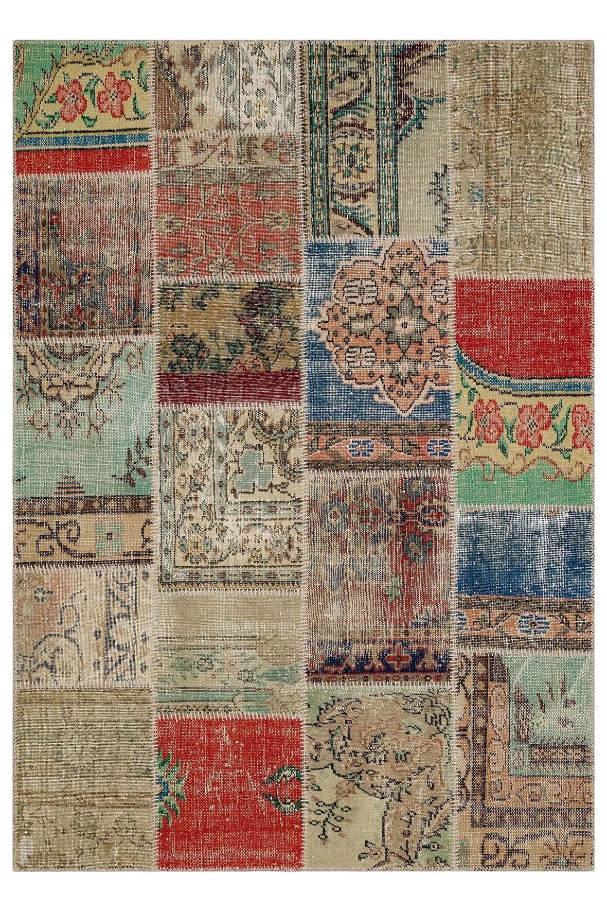 Birebir Özgünlüğü Ile Dikkat Çeken Patchwork Halı 160x230 Cm - 6308