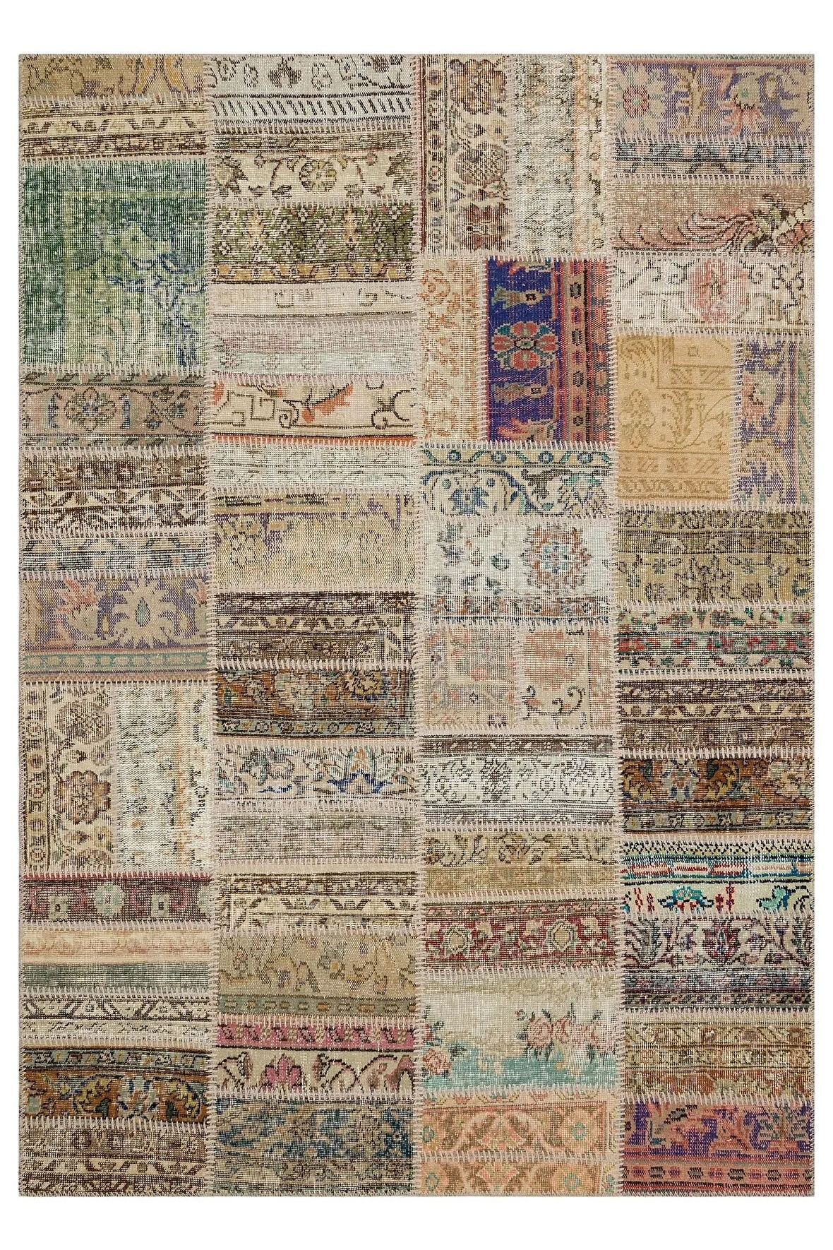 Kaliteli Ve Dayanıklı Patchwork Halı 230x160 Cm 6349