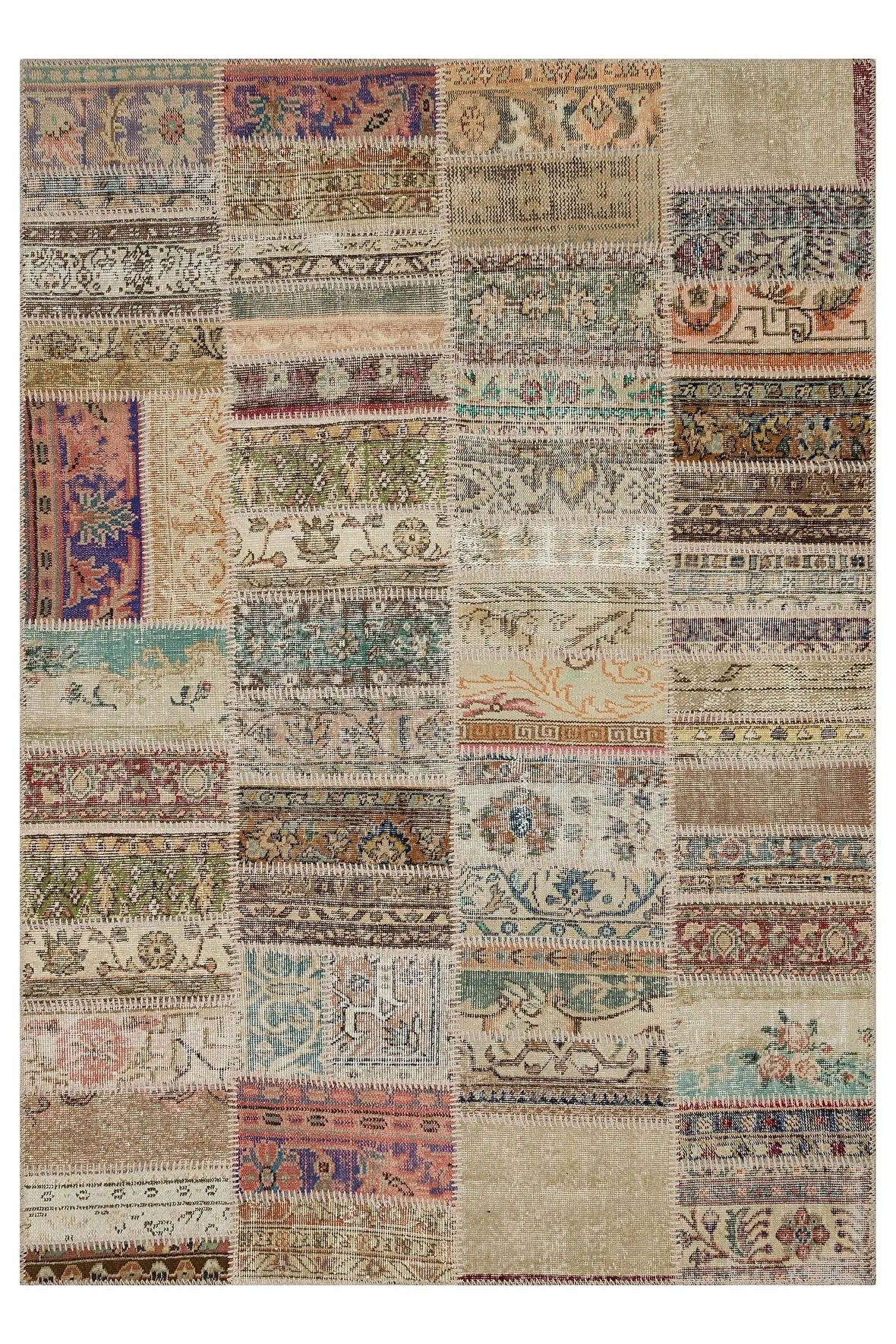 Estetik Ve Çekici Patchwork Halı 230x160 Cm 6357