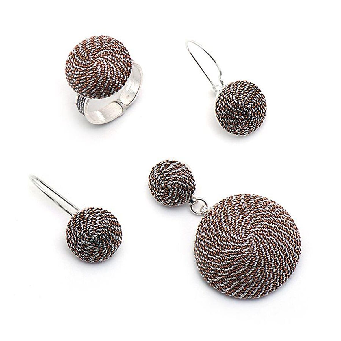 Tel Burma El Yapımı Gümüş Set 954