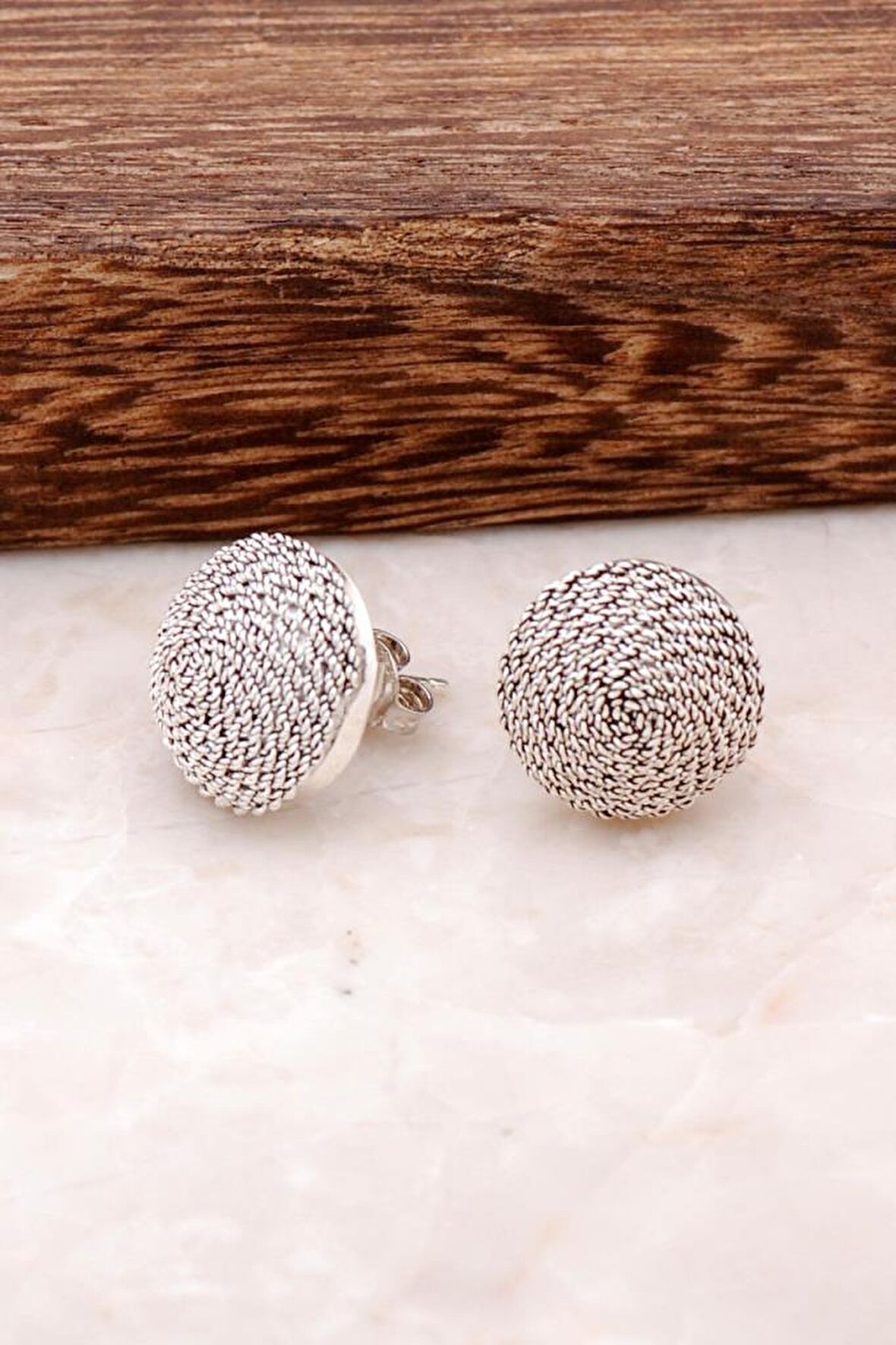 Tel Burma Telkari Gümüş Küpe  2505