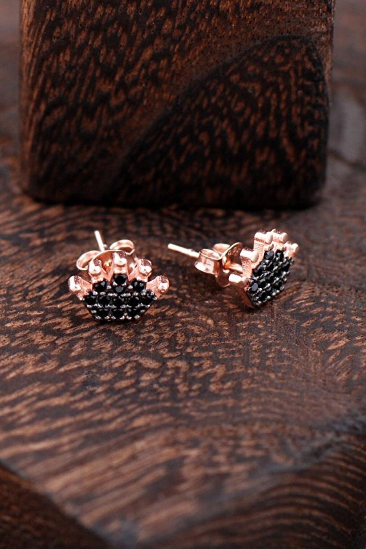 Kraliçe Tacı Rose Gümüş Küpe 2442