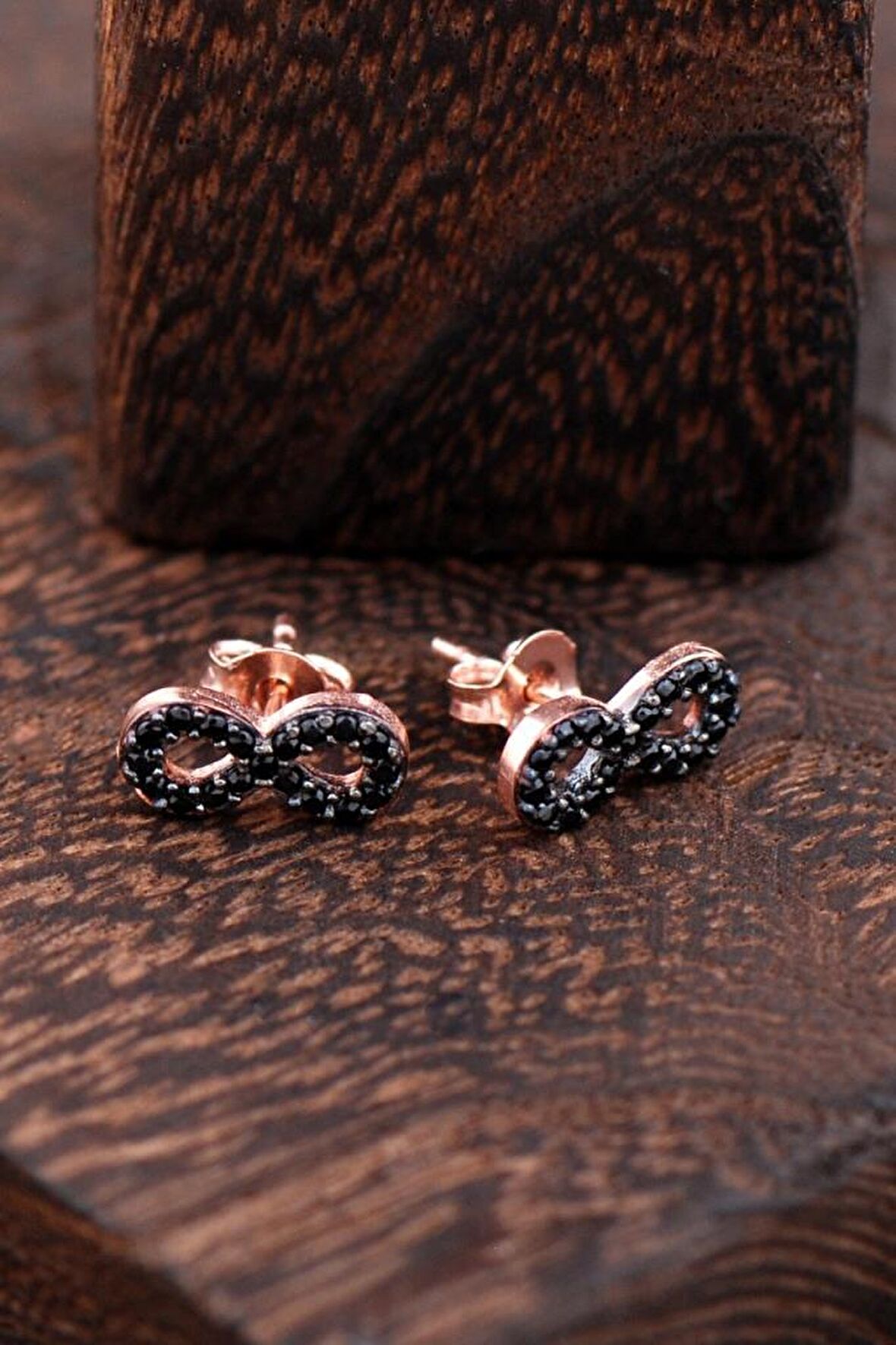 Sonsuzluk Rose Gümüş Küpe 2428