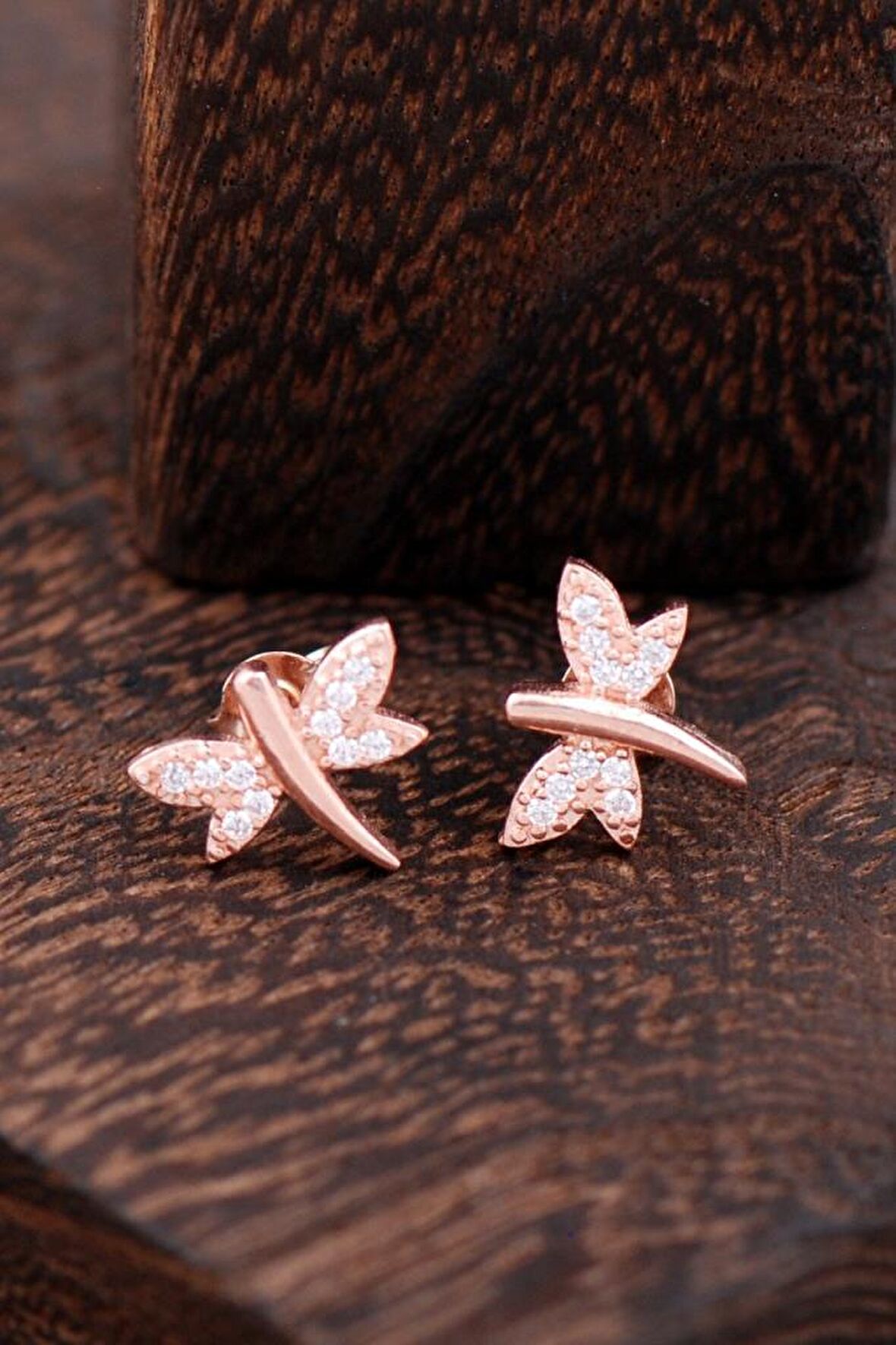 Yusufçuk Rose Gümüş Küpe 2360