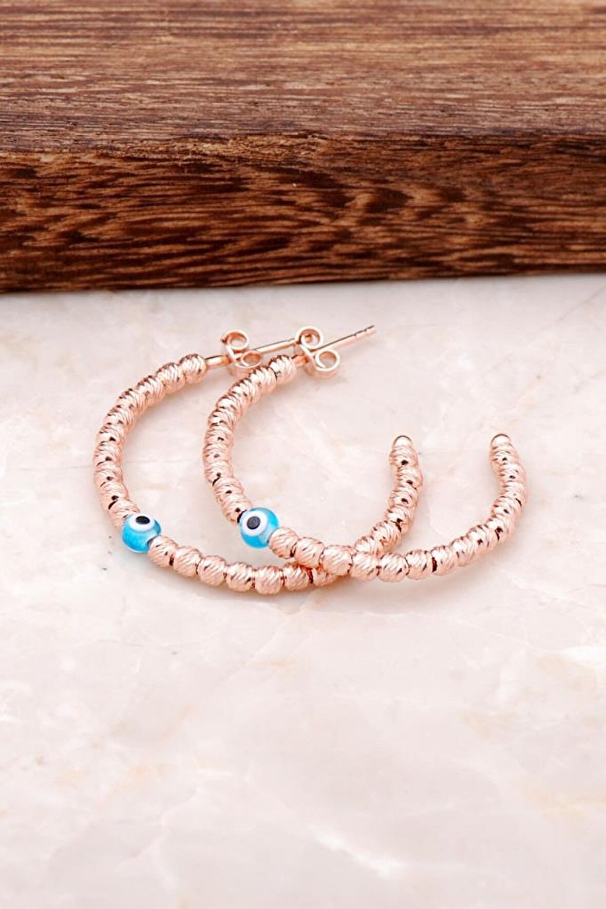 Dorissa Ros Gümüş Halka Küpe 1874