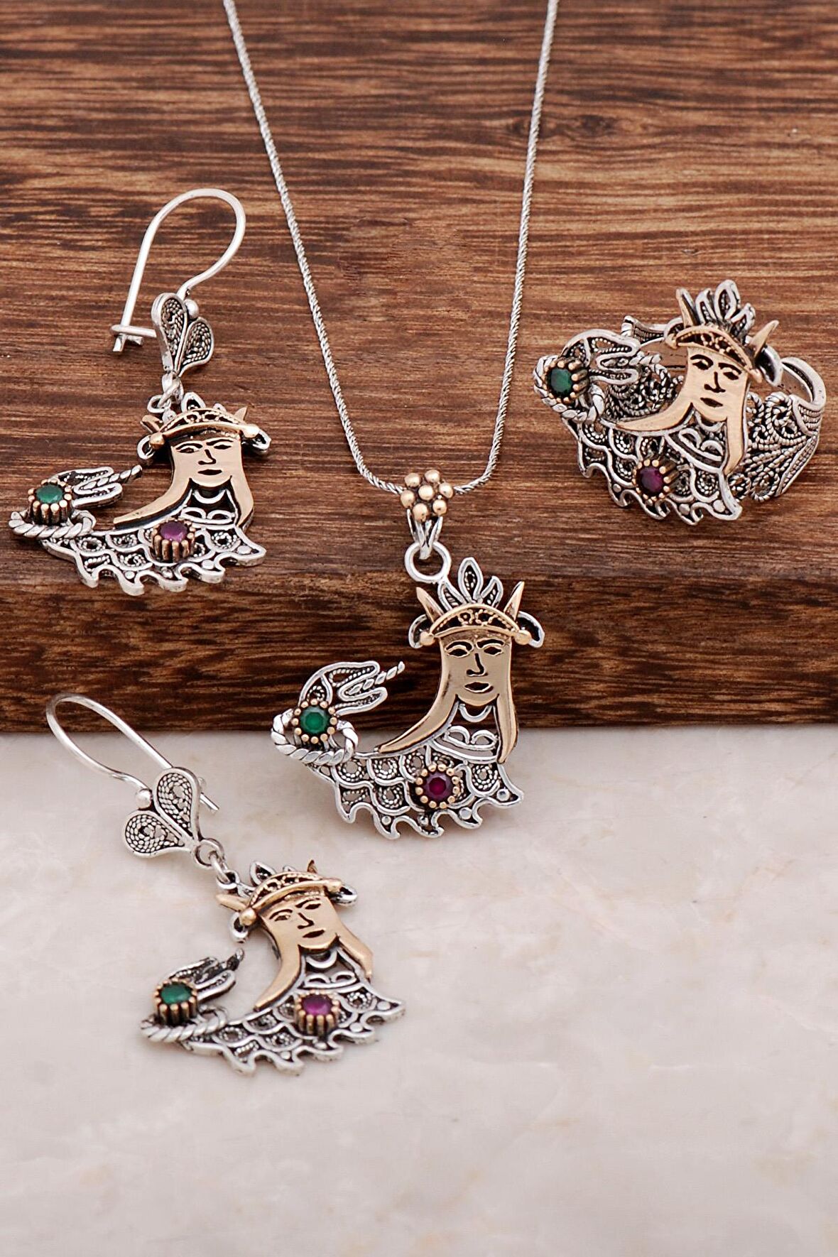 Şahmeran Tasarım Gümüş Set 2001