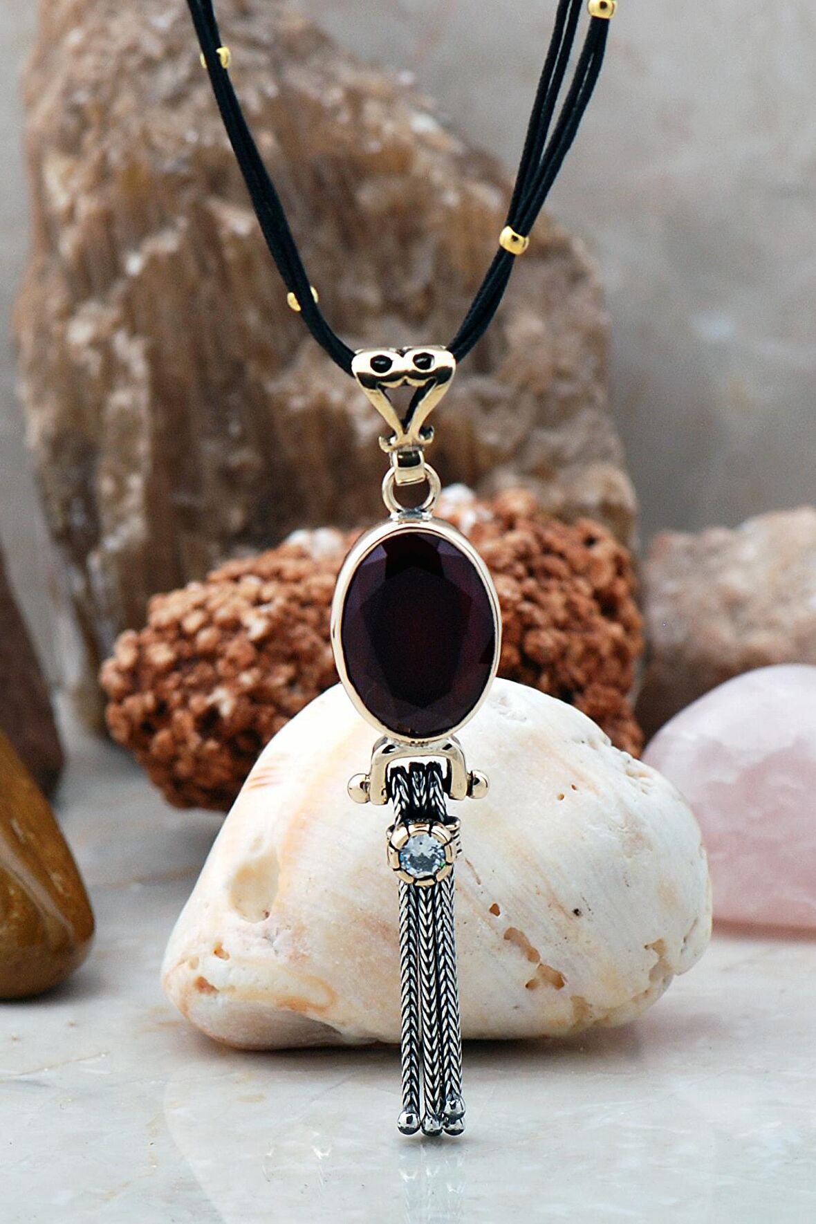 Elişi Tasarım Gümüş Kolye 6565