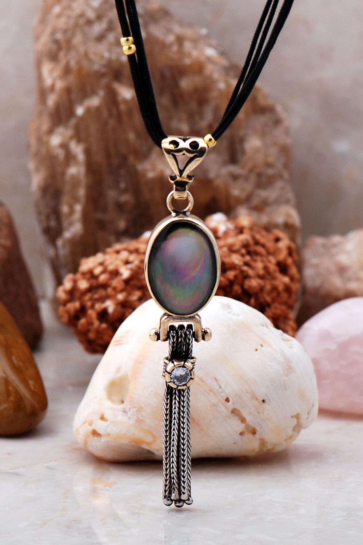 Elişi Tasarım Gümüş Kolye 6567