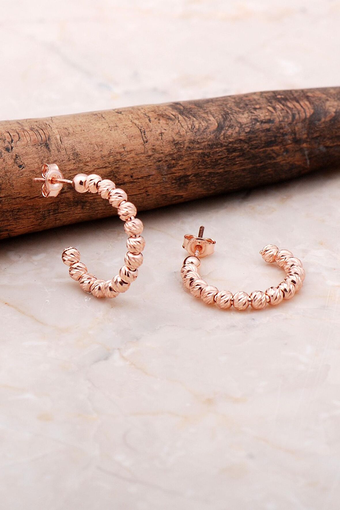 Dorica Rose Gümüş 19 Mm Halka Küpe 5032