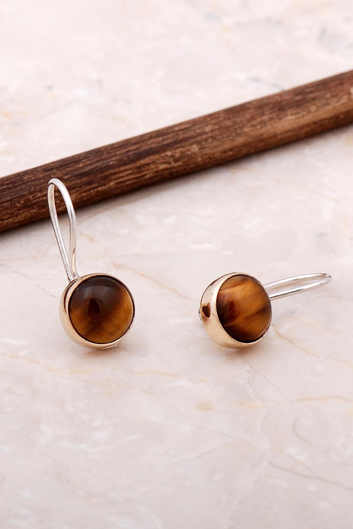 Kaplangözü Taşlı Elişi Trend Gümüş Küpe 5062