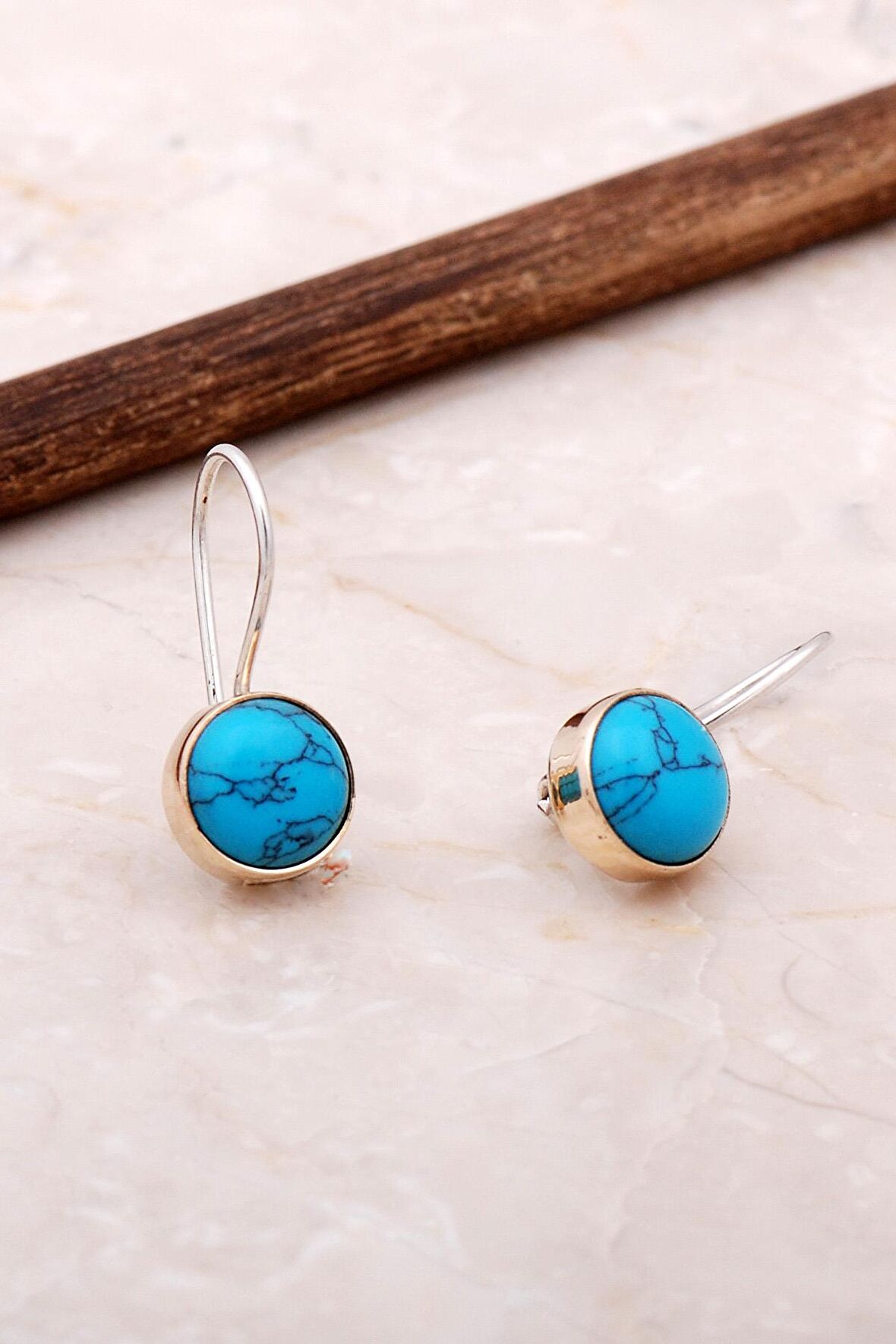 Stratejik Düşünce Enstitüsü Yayınları Firuze Elişi Trend Tasarım Gümüş Küpe 5067