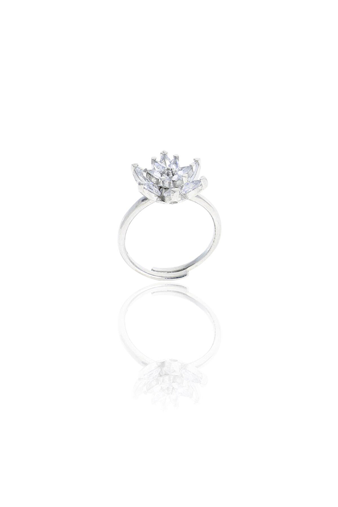 Lotus Çiçeği Tasarım Gümüş Yüzük 3066