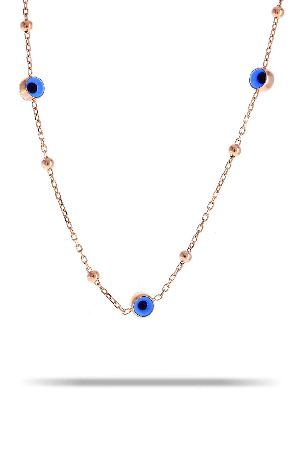 Rose Toplu Gümüş Göz Kolye 7329