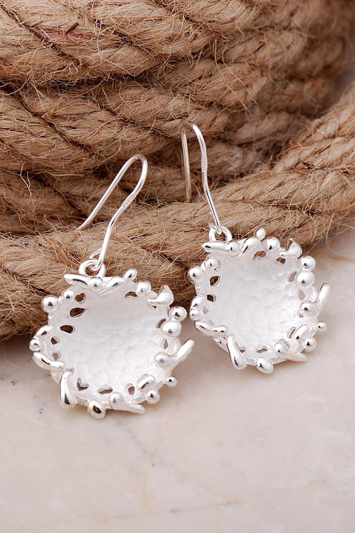 Tasarım Gümüş Küpe 5687