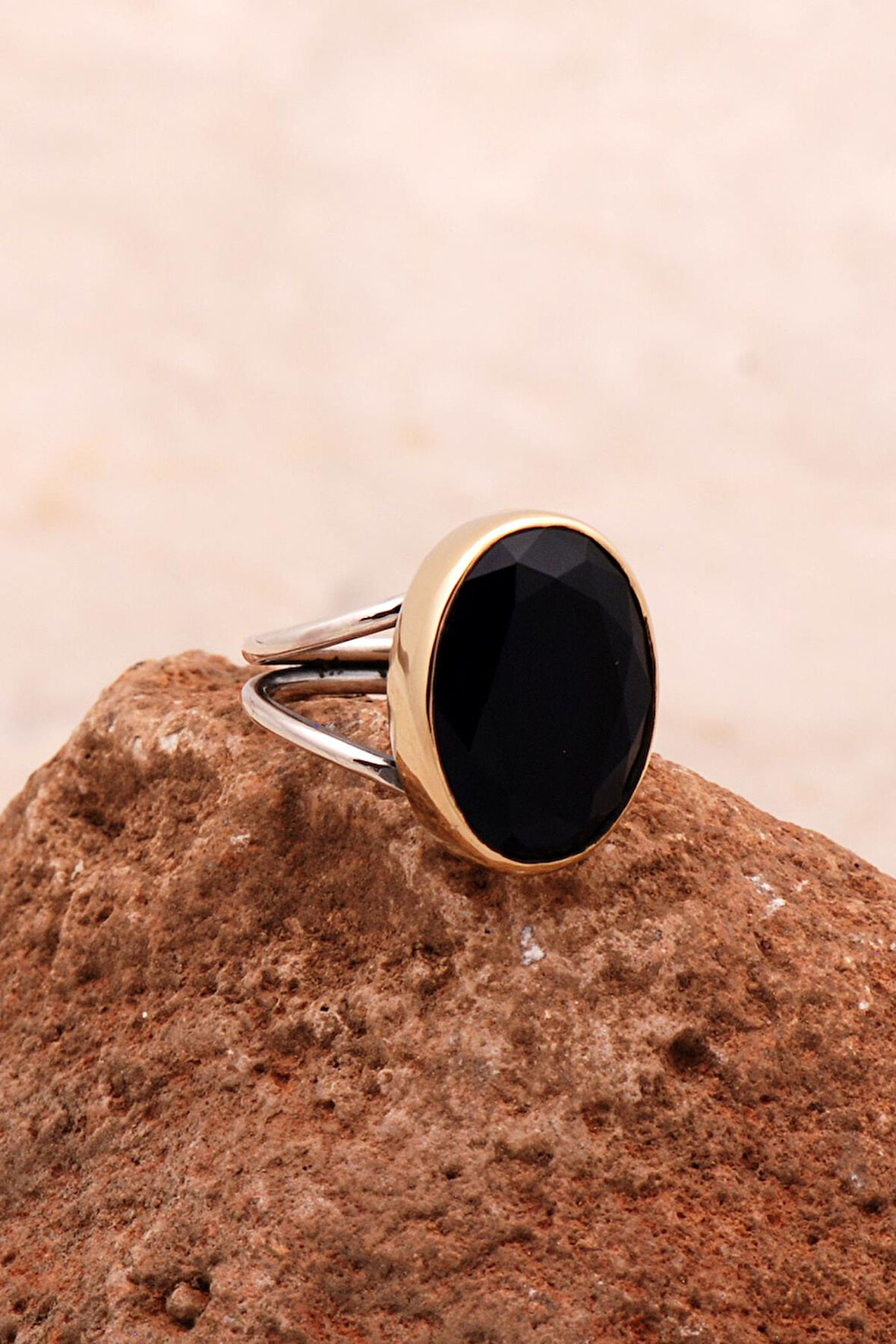 Safir Taşlı Elişi Tasarım Gümüş Yüzük 3740