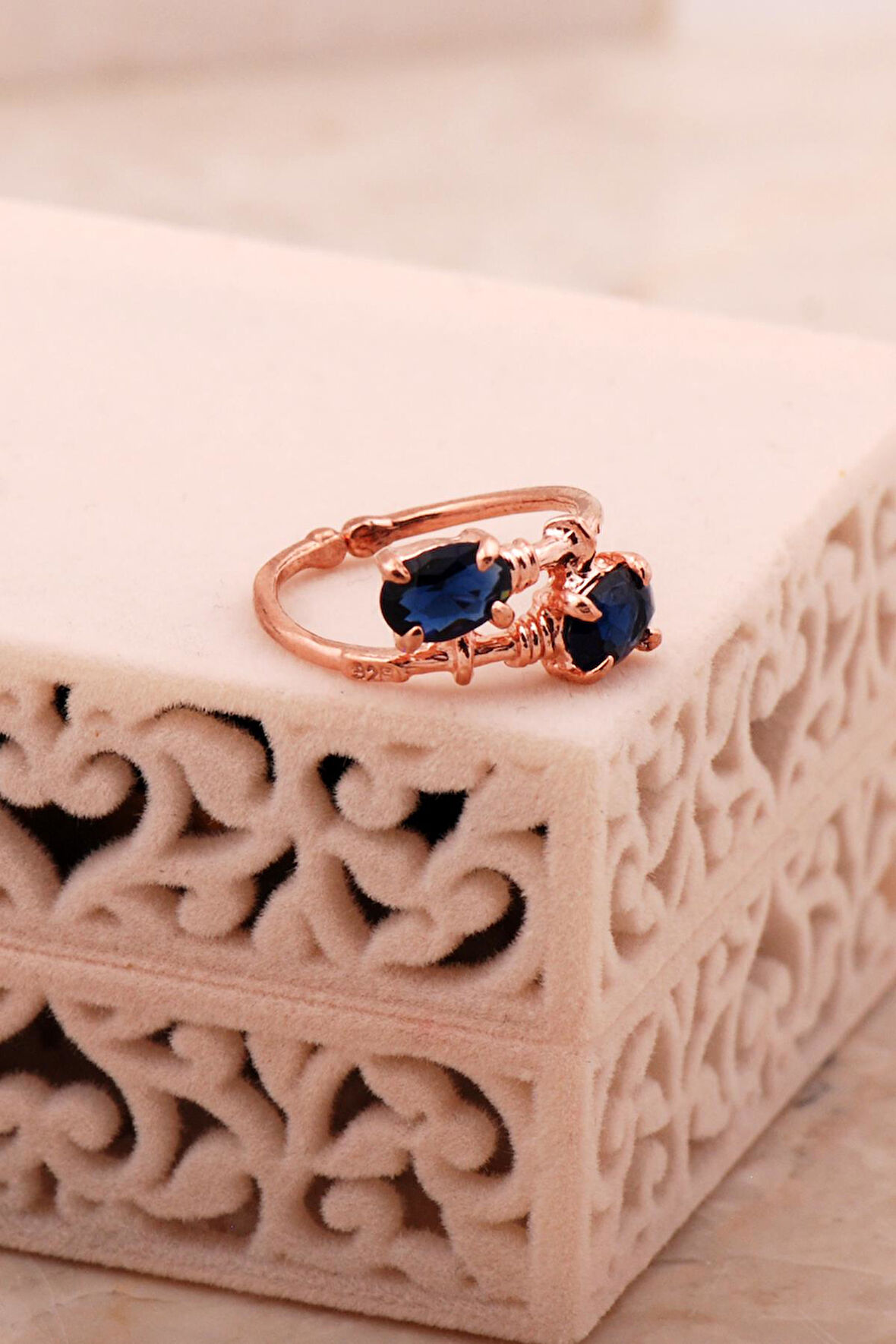 Safir Rose Gümüş Yüzük 5796