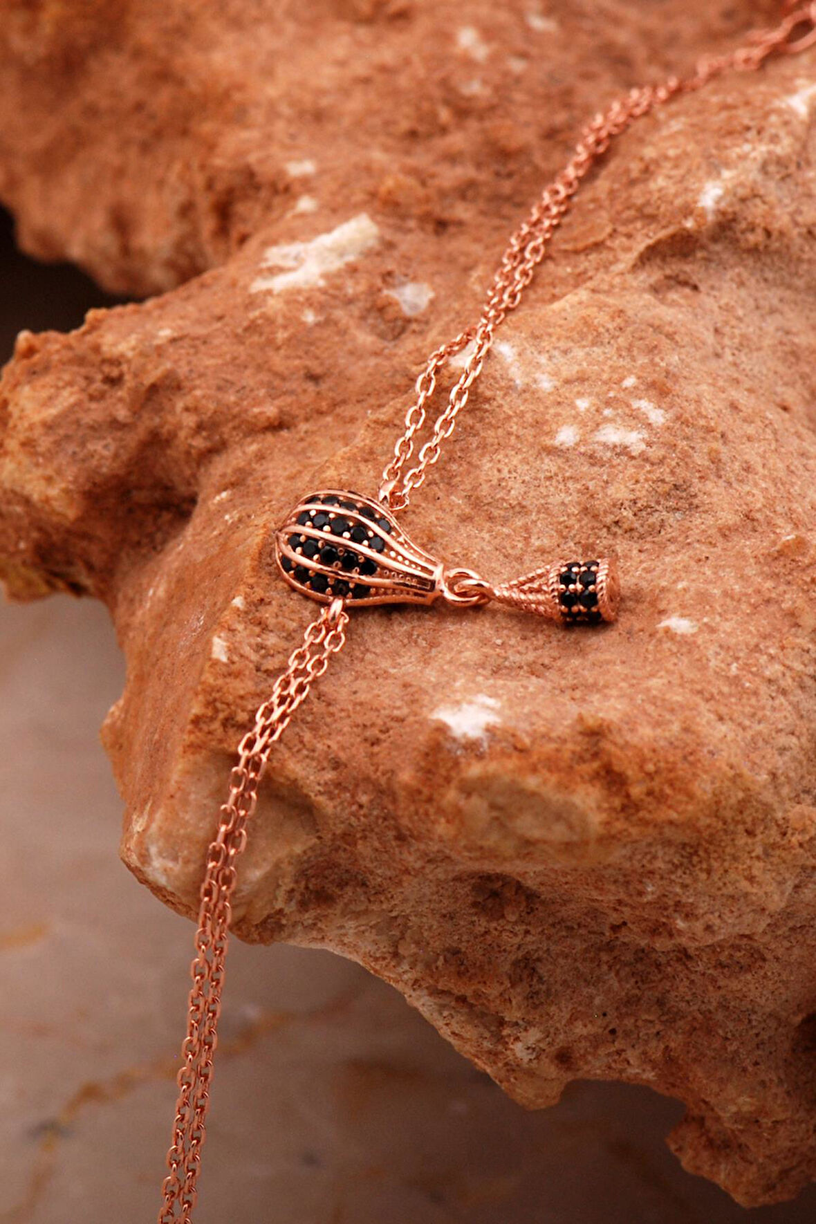 Uçan Balon Rose Gümüş Bileklik 4620