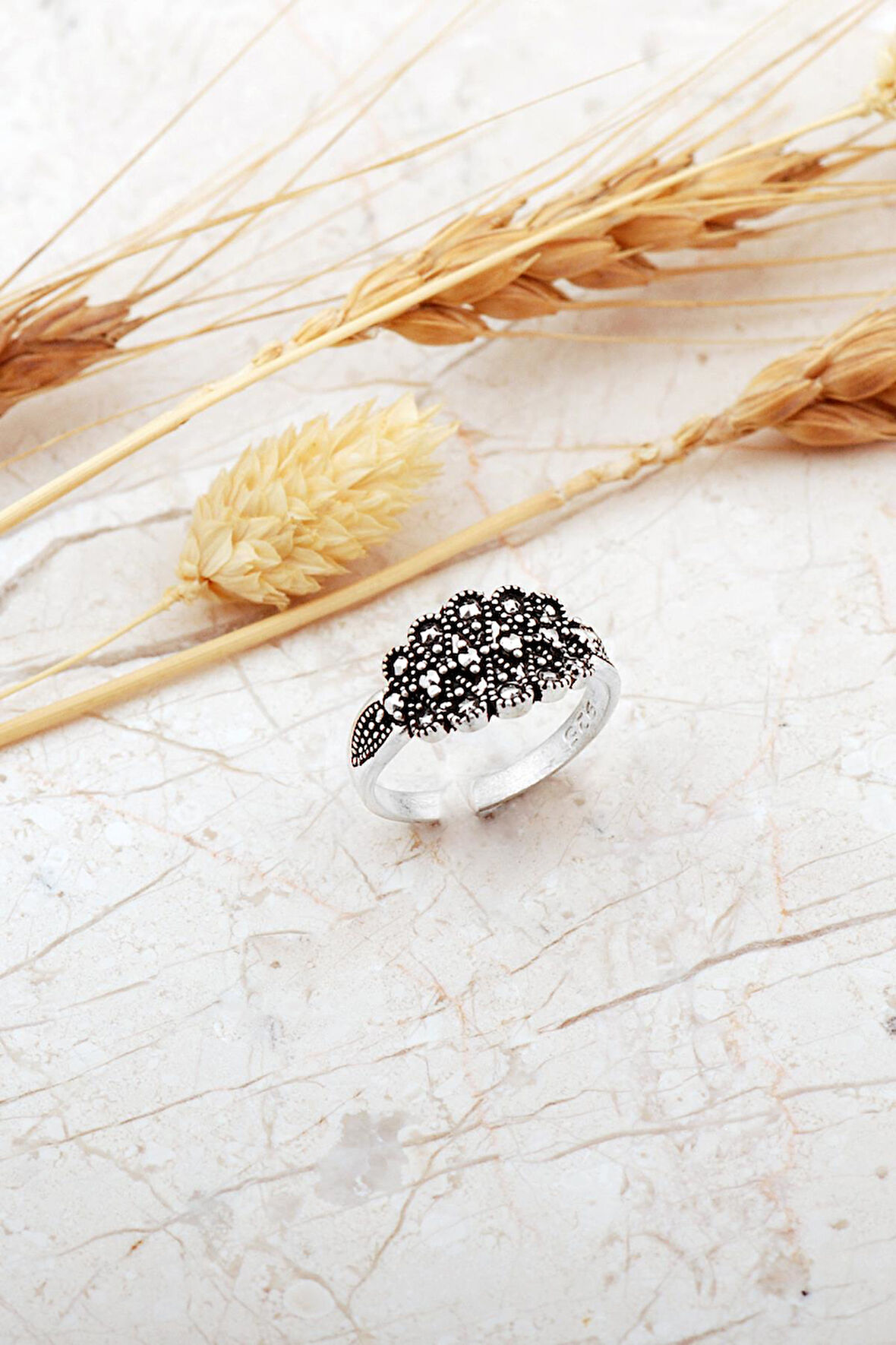 Taşsız Tasarım Ayarlanabilir Gümüş Yüzük 5985