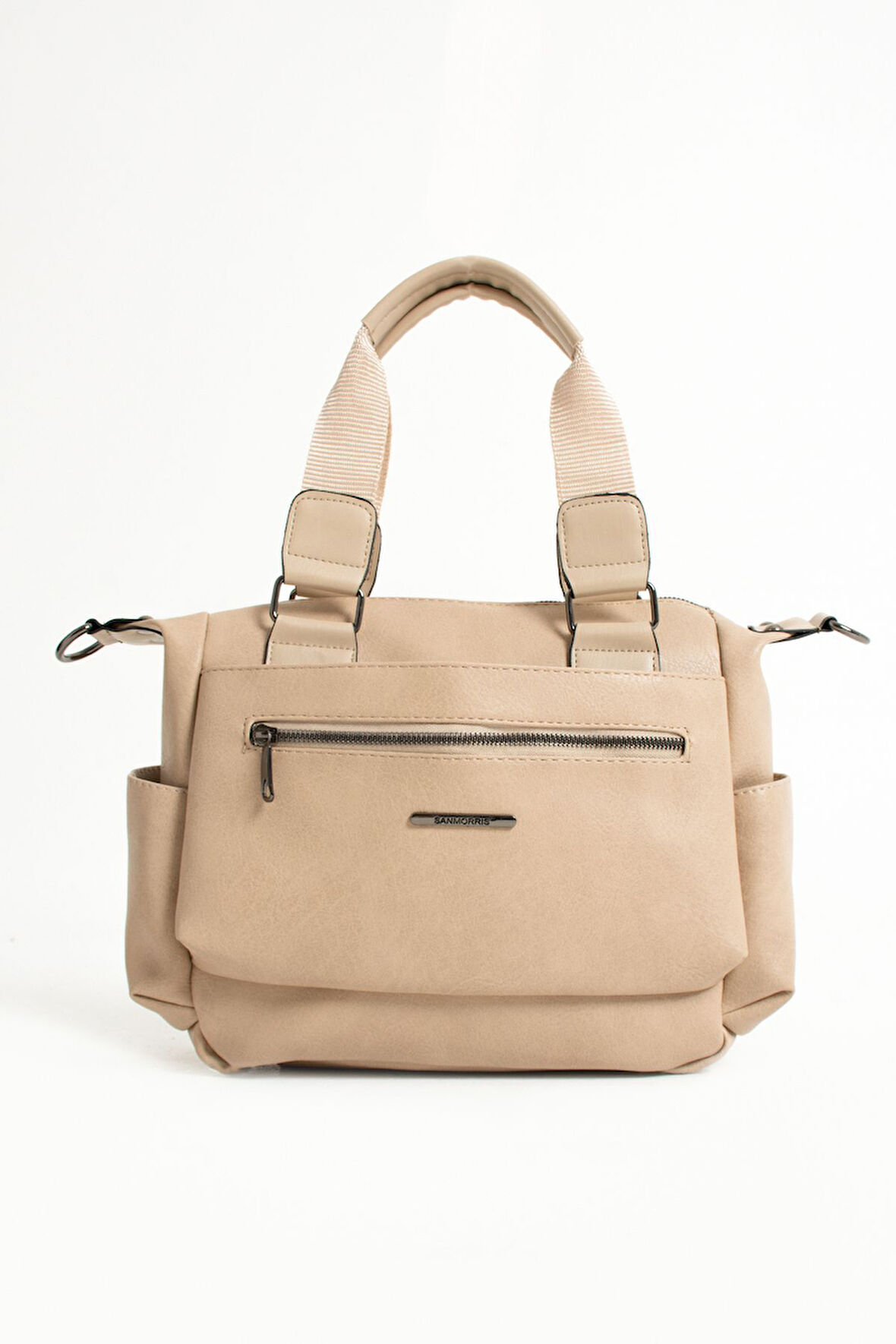 Kadın Suni Deri Çok Gözlü Kullanışlı Ayarlanabilir Çapraz Askılı Kum Mat Omuz Çantası