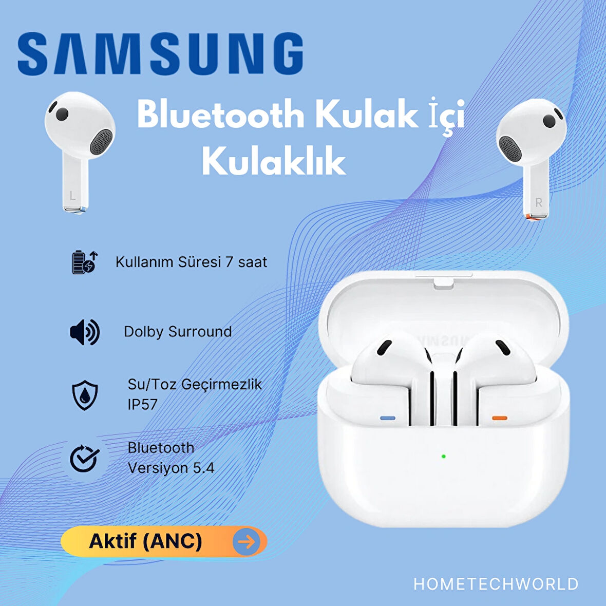 Samsung Galaxy Buds 3 Pro Beyaz Bluetooth Kulaklık (Samsung Türkiye Garantili)