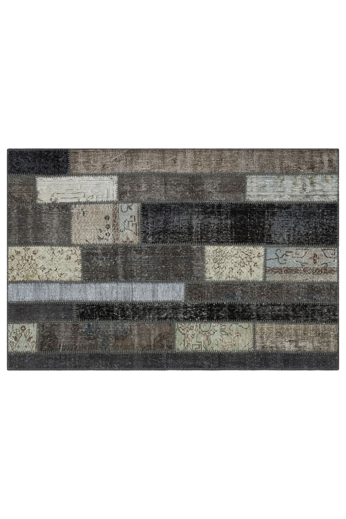 Klasik Modern Patchwork Eskitme Halı 120 X 180 cm 5998