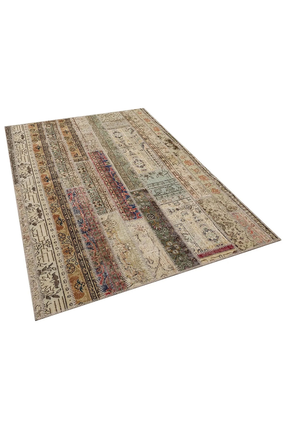 Klasik Modern Patchwork Eskitme Halı 160 x 230 cm 6007