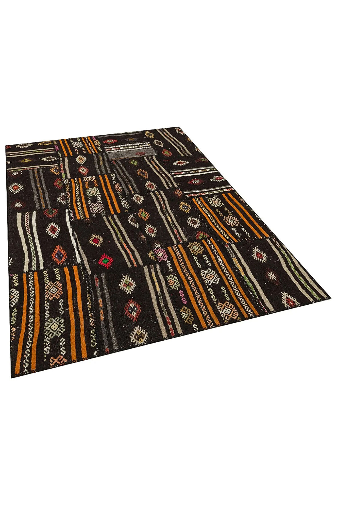 Özel Patchwork El Dokuma Eskitme Halı 160 X 230 Cm 6029