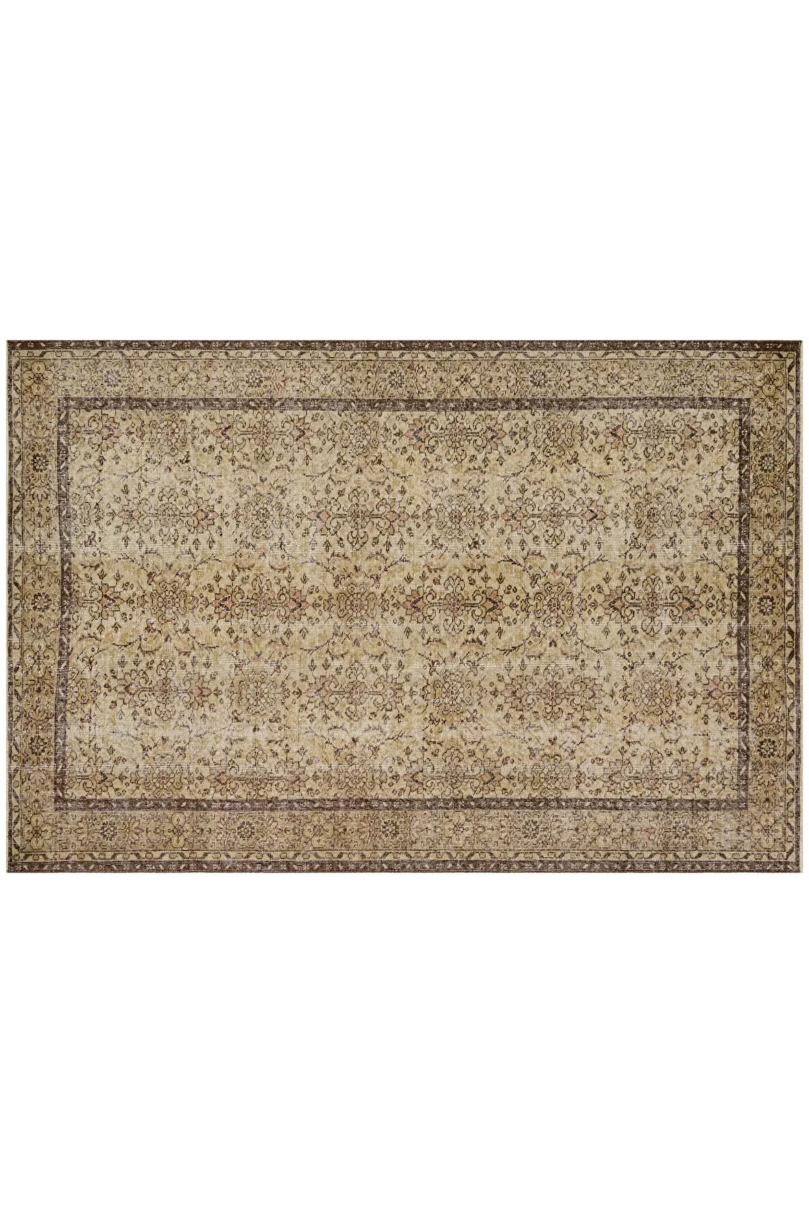 El Dokuma Vintage Eskitme Halı 172 x 260 cm 9223