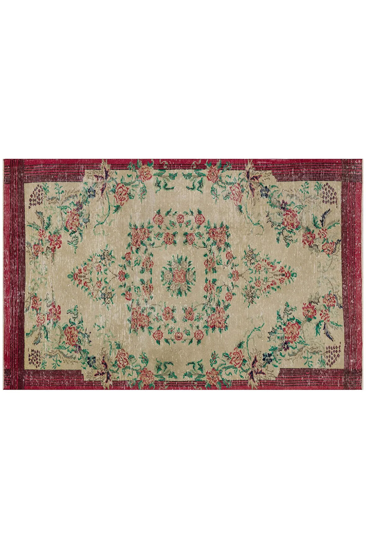 Eskitme Vintage El Dokuma Halı 168 x 260 cm 9260